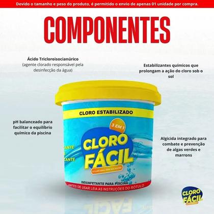 Imagem de Cloro Tripla Ação 3 em 1 Granulado Balde 10kg ULTRACLOR