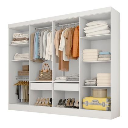 Imagem de Closet Ambar 2,40m Com 2 Gavetas Branco - M.a