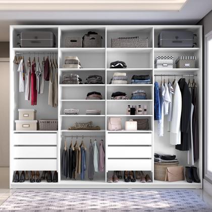 Imagem de Closet Casal 100% MDF BP 277cm 6 Gavetas Sion
