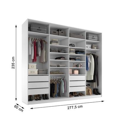 Imagem de Closet Casal 100% MDF BP 277cm 6 Gavetas Sion