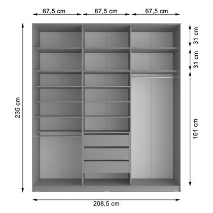 Imagem de Closet Casal 100% Mdf Bp 3 Vaos 3 Gavetas Sion