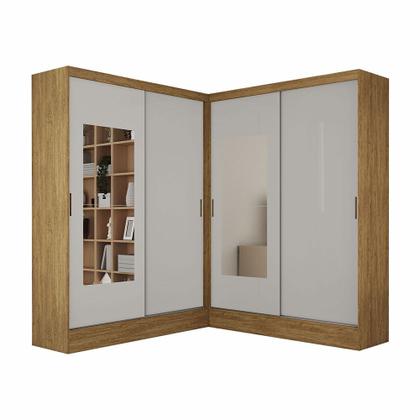 Imagem de Closet Casal Duplo Belém 4 Portas com Espelho 4 Gavetas Carioca Móveis