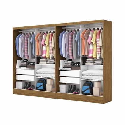 Imagem de Closet Casal Duplo Belém 4 Portas com Espelho 4 Gavetas Carioca Móveis
