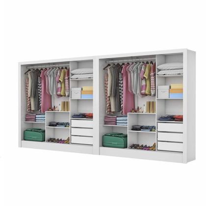 Imagem de Closet Casal Duplo Dubai 6 Portas Premium 6 Gavetas Branco