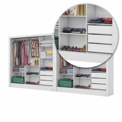 Imagem de Closet Casal Duplo Dubai 6 Portas Premium 6 Gavetas Branco