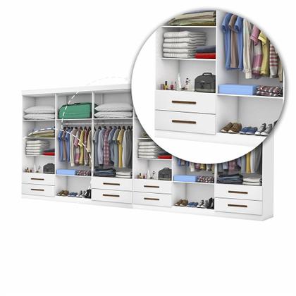 Imagem de Closet Casal Duplo Lu 12 Portas 8 Gavetas