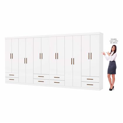 Imagem de Closet Casal Duplo Lu 12 Portas 8 Gavetas