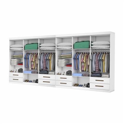 Imagem de Closet Casal Duplo Lu 12 Portas Com Espelho 8 Gavetas