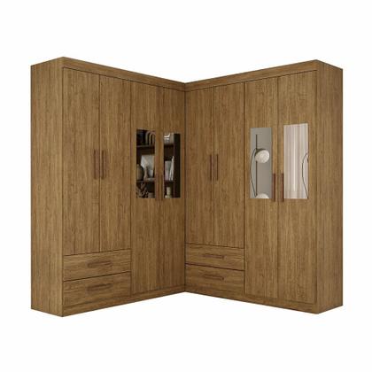 Imagem de Closet Casal Duplo Lu 8 Portas 4 Gavetas Com Espelho