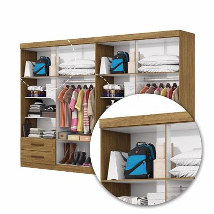 Imagem de Closet Casal Duplo Lu 8 Portas 4 Gavetas Com Espelho