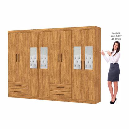 Imagem de Closet Casal Duplo Lu 8 Portas 4 Gavetas Com Espelho