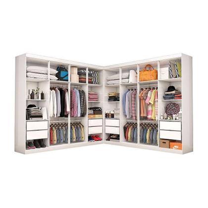 Imagem de Closet Casal Duplo Rubi 8 Gavetas Branco