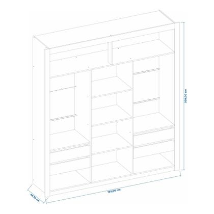 Imagem de Closet Casal Premium 8 Gavetas Amoudi Móveis