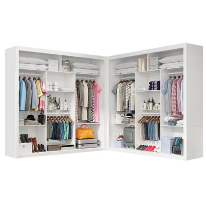 Imagem de Closet Casal Premium 8 Prateleiras Carioca Móveis Branco