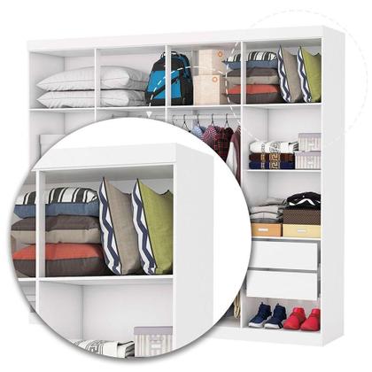 Imagem de Closet Casal Rubi 4 Gavetas Branco