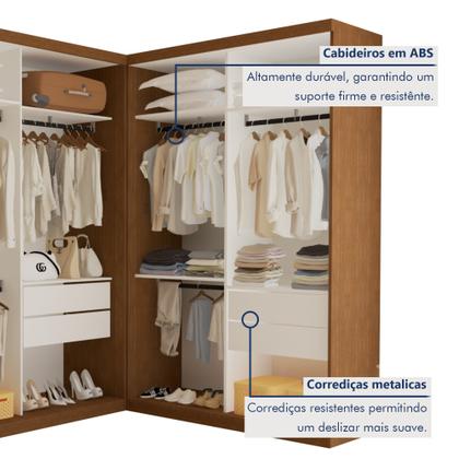 Imagem de Closet Casal sem Portas 2 Módulos 6 Gavetas França