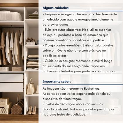 Imagem de Closet Casal sem Portas 4 Gavetas Florença Yescasa Marrom/Freijó