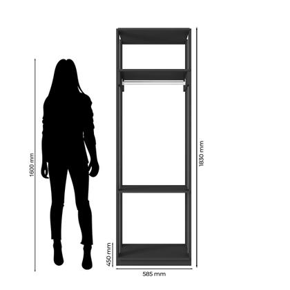 Imagem de Closet Guarda Roupa Aberto Com Prateleira E Cabideiro Titan