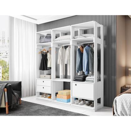 Imagem de Closet Guarda Roupa Aberto Com Prateleira E Cabideiro Titan