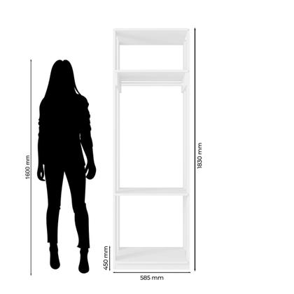 Imagem de Closet Guarda Roupa Aberto Com Prateleira E Cabideiro Titan