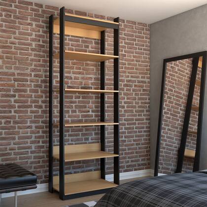 Imagem de Closet Industrial Marseille 5 Prateleiras Black/Brise - Panorama Móveis