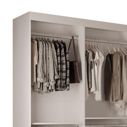 Imagem de Closet Light 3 prateleiras e 6 cabideiros convencional MDF Moderna