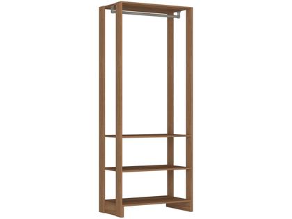 Imagem de Closet Modulado 2 Peças com 1 Cabideiro 2 Prateleiras e 6 Nichos Yes Marrom