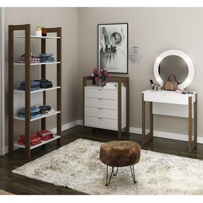 Imagem de Closet Modulado Aberto - Gaveteiro Multiuso 65cm com 4 Gavetas AZ1012 Tecnomóbili