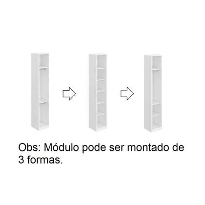 Imagem de Closet Modulado sem Portas com Prateleiras Cabideiros 70cm Altezza