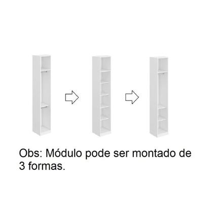 Imagem de Closet Modulado Sem Portas com Prateleiras/Cabideiros 70cm Altezza Belmax