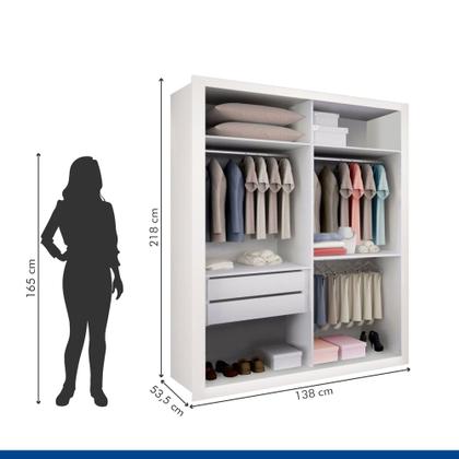 Imagem de Closet Solteiro sem Portas 2 Gavetas Júlia Minastex 