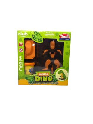 Imagem de Club Massa Monta Dino Mini Kit Sortido Massinha de Modelar Infantil Dinossauro