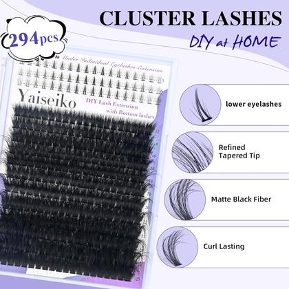 Imagem de Clusters de cílios Yaiseiko 160D Volume Cluster Lashes D Curl