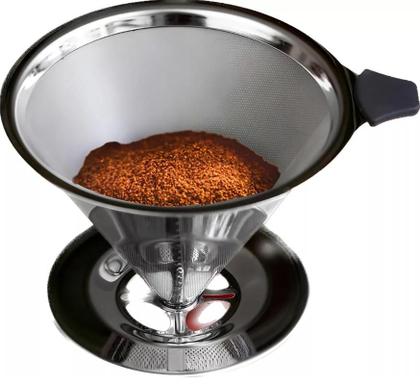 Imagem de Coador Filtro Café Permanente Aço Inox Sem Uso De Papel Reutilizavel