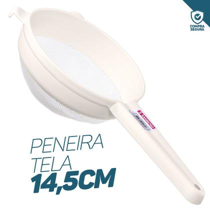 Imagem de Coador Peneira 14,5cm Tela Nylon Plástico Prático Durável Sanremo Cozinha