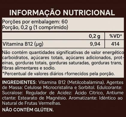 Imagem de Cobalamax Vitamina B12 60 Comp Sabor Frutas Vermelhas