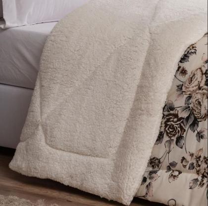 Imagem de Coberdrom Casal Cama King Winter Dupla Face Estampado Com Sherpa 01 Peça