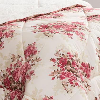 Imagem de Coberdrom Casal Cama King Winter Dupla Face Estampado Com Sherpa 01 Peça