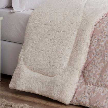 Imagem de Coberdrom Casal Cama King Winter Dupla Face Estampado Com Sherpa 01 Peça