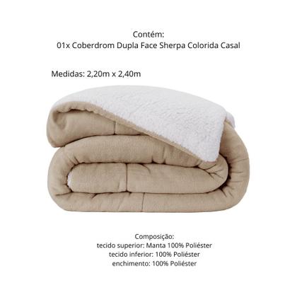 Imagem de Coberdrom Casal Lavive Sherpa Clara Dupla face 2,20x2,40m