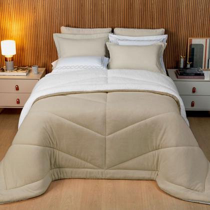 Imagem de Coberdrom Casal Lavive Sherpa Clara Dupla face 2,20x2,40m