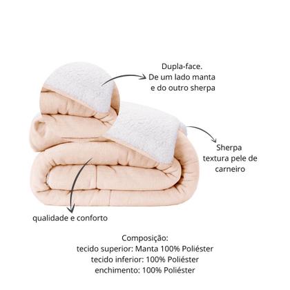 Imagem de Coberdrom Casal Lavive Sherpa Clara Dupla face 2,20x2,40m