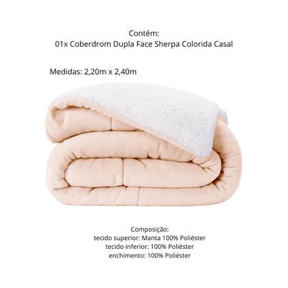Imagem de Coberdrom Casal Lavive Sherpa Clara Dupla face 2,20x2,40m
