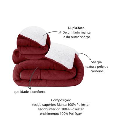 Imagem de Coberdrom Casal Lavive Sherpa Clara Dupla face 2,20x2,40m