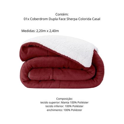 Imagem de Coberdrom Casal Lavive Sherpa Clara Dupla face 2,20x2,40m