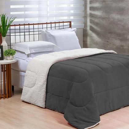 Imagem de Coberdrom Casal Queen Dupla Face Com Sherpa Pele de Carneiro Diversas Cores Quentinho Aconchegante Antialérgico Fácil de Limpar