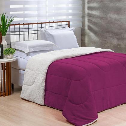 Imagem de Coberdrom Casal Queen Dupla Face Com Sherpa Pele de Carneiro Diversas Cores Quentinho Aconchegante Antialérgico Fácil de Limpar