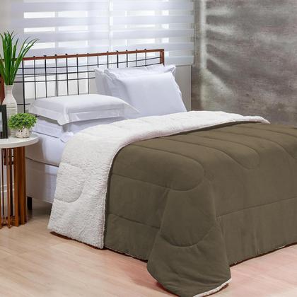 Imagem de Coberdrom Casal Queen Dupla Face Com Sherpa Pele de Carneiro Diversas Cores Quentinho Aconchegante Antialérgico Fácil de Limpar