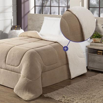 Imagem de Coberdrom Cobertor Casal King Maya Dupla Face Manta Fleece e Sherpa de Carneiro