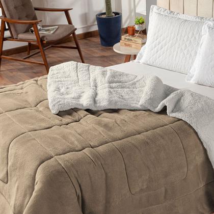 Imagem de Coberdrom Cobertor Casal King Maya Dupla Face Manta Fleece e Sherpa de Carneiro